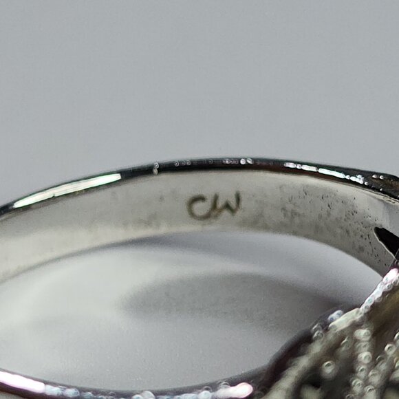 925‎ Sterling Silver Ring Citrine .925 Size 8 - Picture 7 of 10